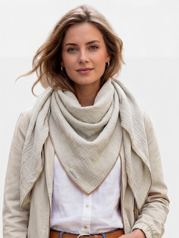 wundabaa Scarf 'Musselin' in Beige: front