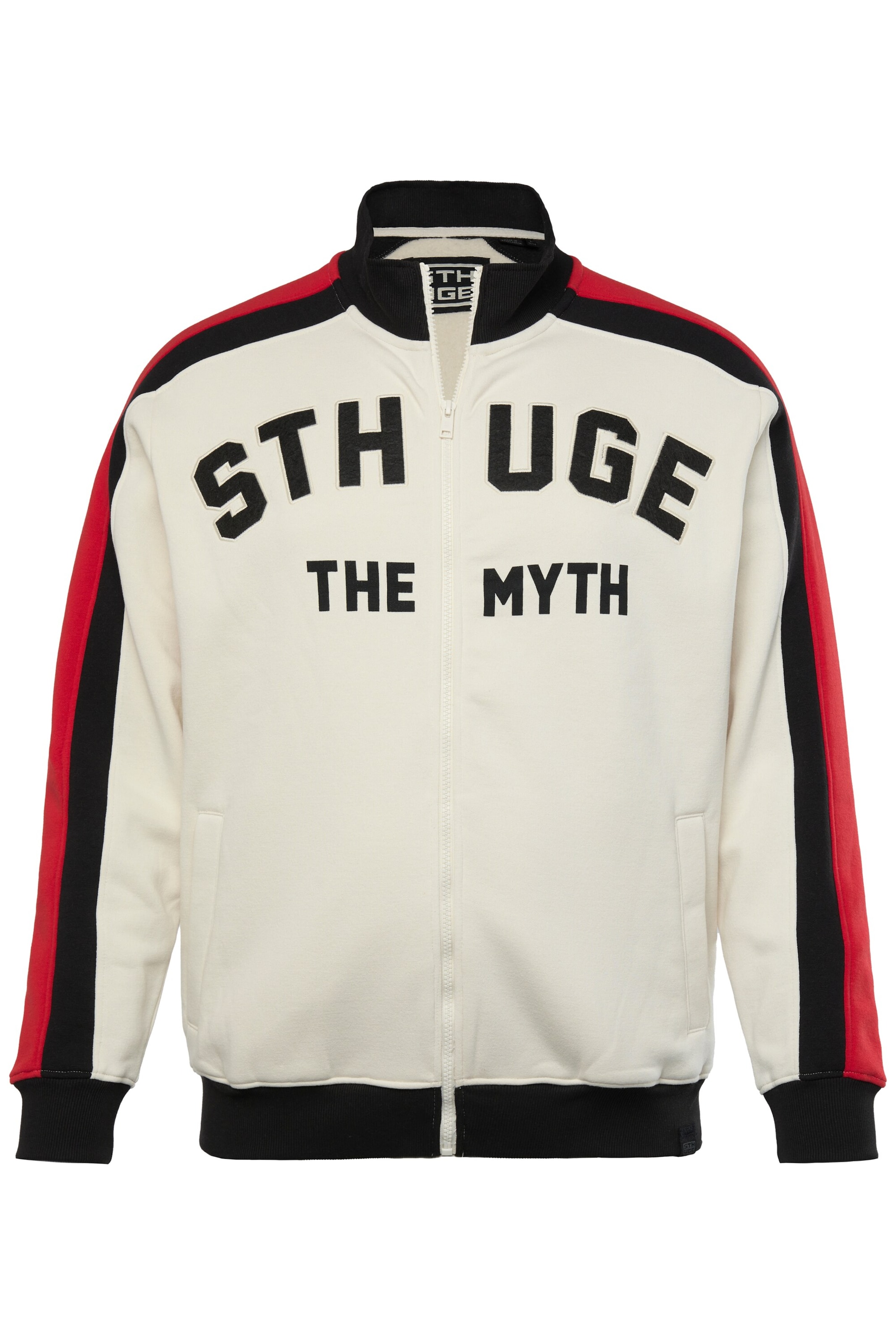 STHUGE Sweatjacke in Beige: Vorderseite