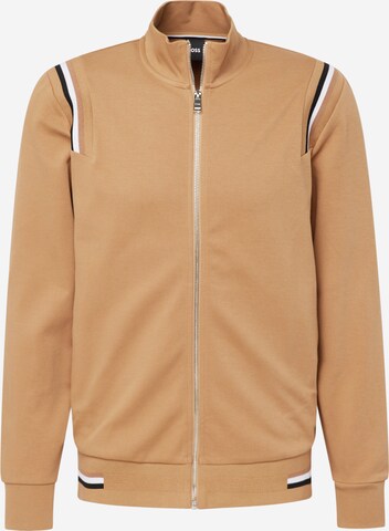 BOSS Sweatjacka 'Shepherd66' i beige: framsida