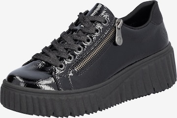 Baskets basses Rieker en noir : devant