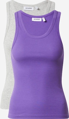 WEEKDAY Top in Purple: front