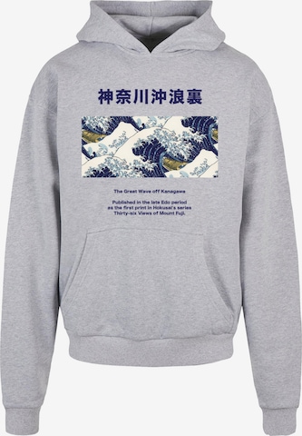 Merchcode Sweatshirt 'APOH - Hokusai 36' in Grijs: voorkant