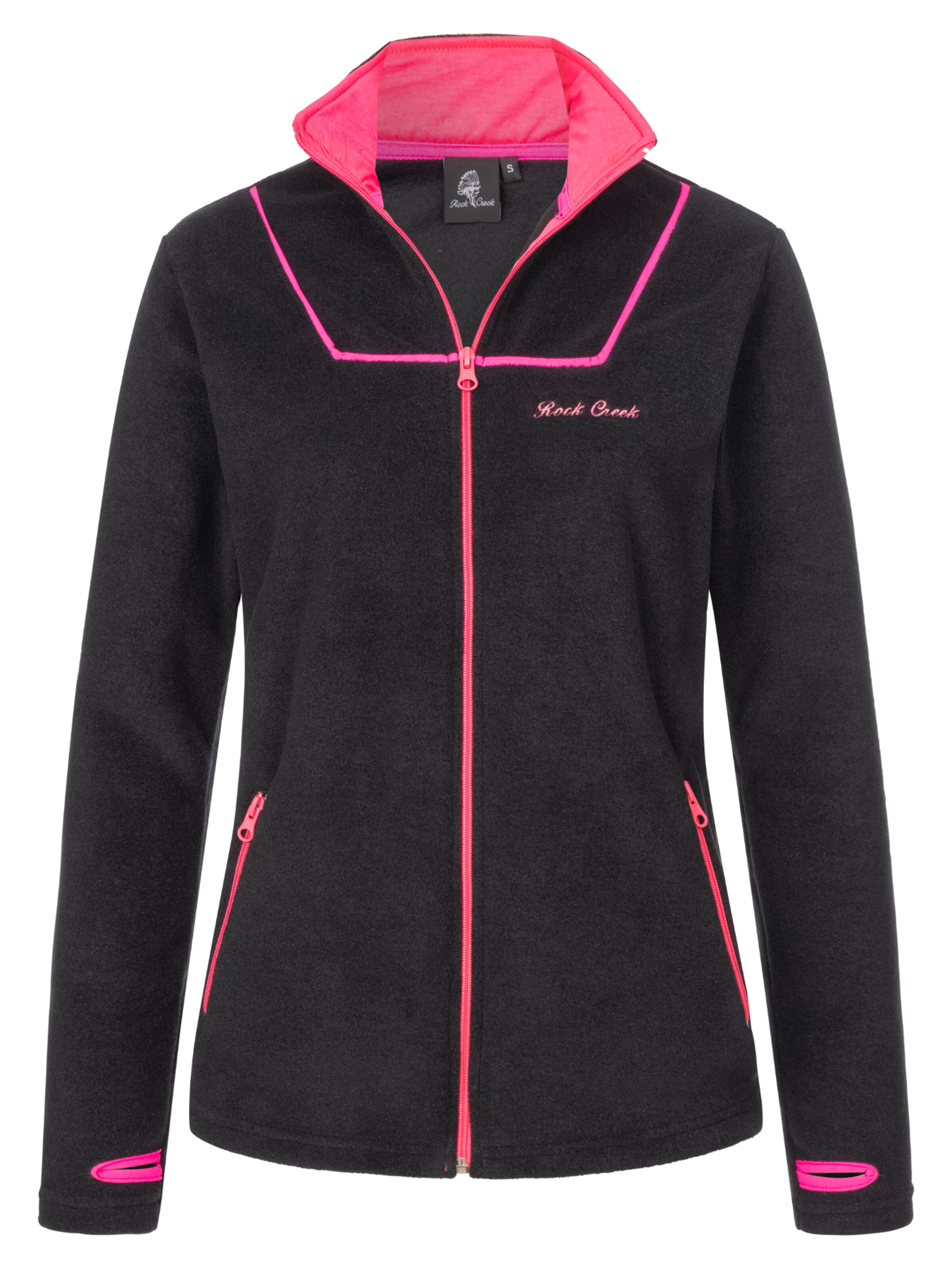 Rock Creek Fleece Jacket in Black: front