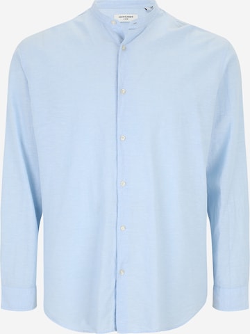 Jack & Jones Plus Button Up Shirt 'JJEBreeze' in Blue: front