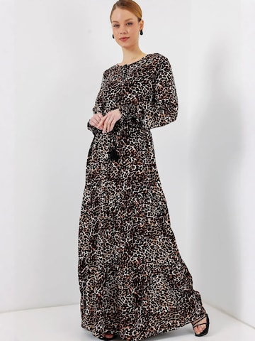 Bigdart - Vestido em castanho: frente