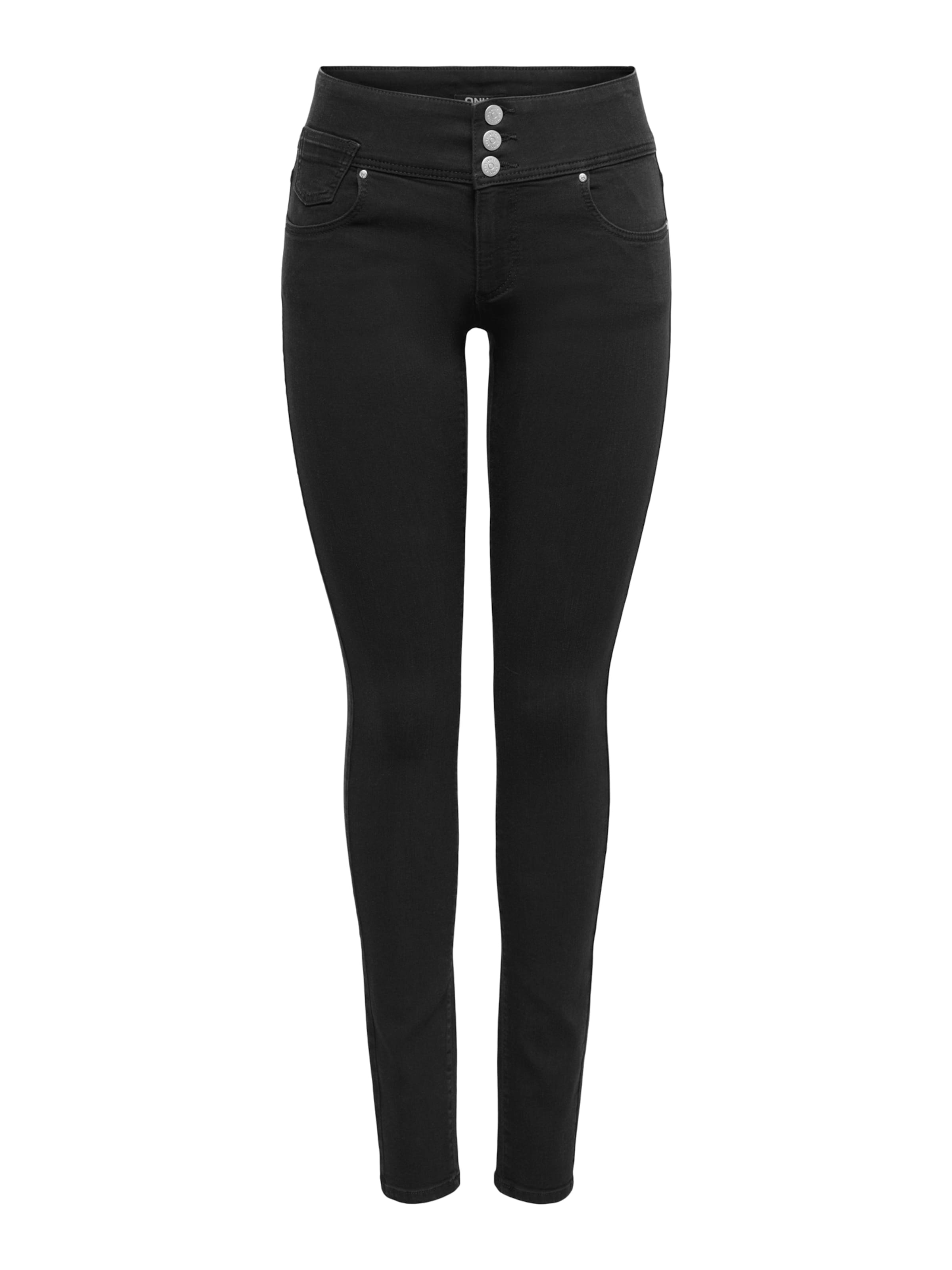 Only Petite Skinny Jeans 'ONLRAIN ANEMONE' i sort: forside