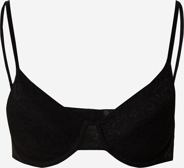 Monki Triangle Bra in Black: front