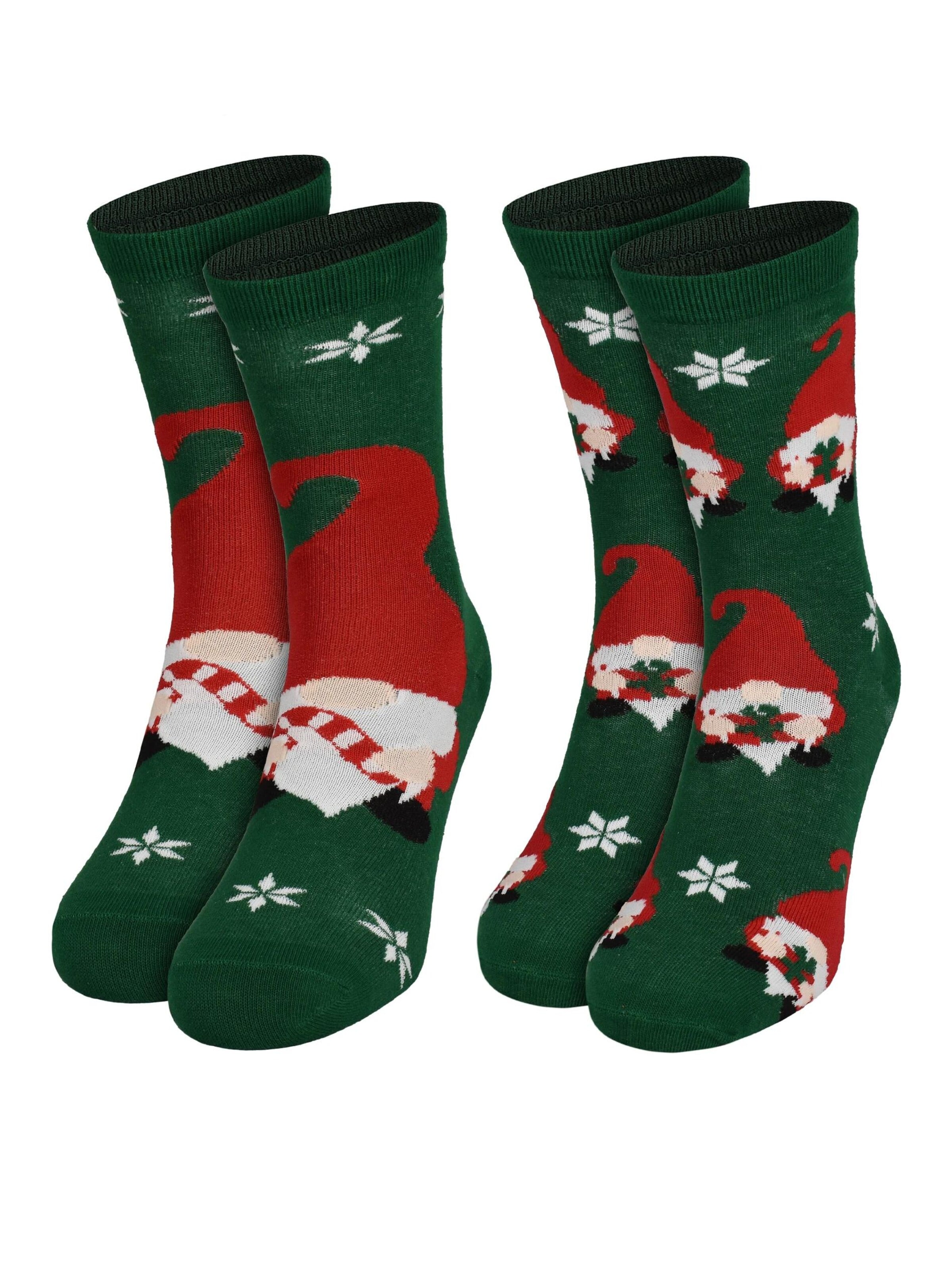 United Labels Socks 'Wichtel Weihnachtssocken' in Green: front