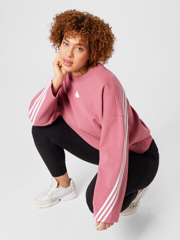 ADIDAS SPORTSWEAR Спортен суитшърт с качулка 'Future Icons 3-Stripes ' в розово