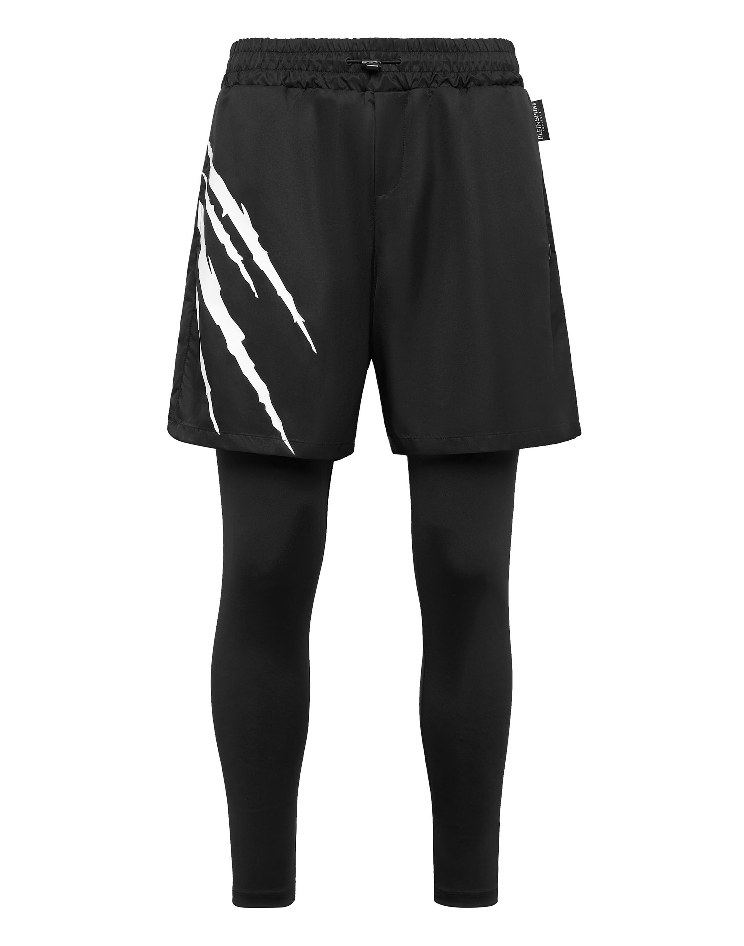 Plein Sport Sportbroek in de kleur Zwart / Wit, Productweergave