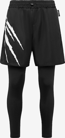 Plein Sport - Skinny Pantalón deportivo en negro: frente