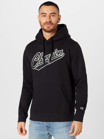 Champion Authentic Athletic Apparel Sweatshirt in Black: front