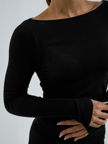 Haut ' Cotton ' Seamless Basic en noir