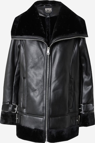 River Island Winter Jacket in Black: front