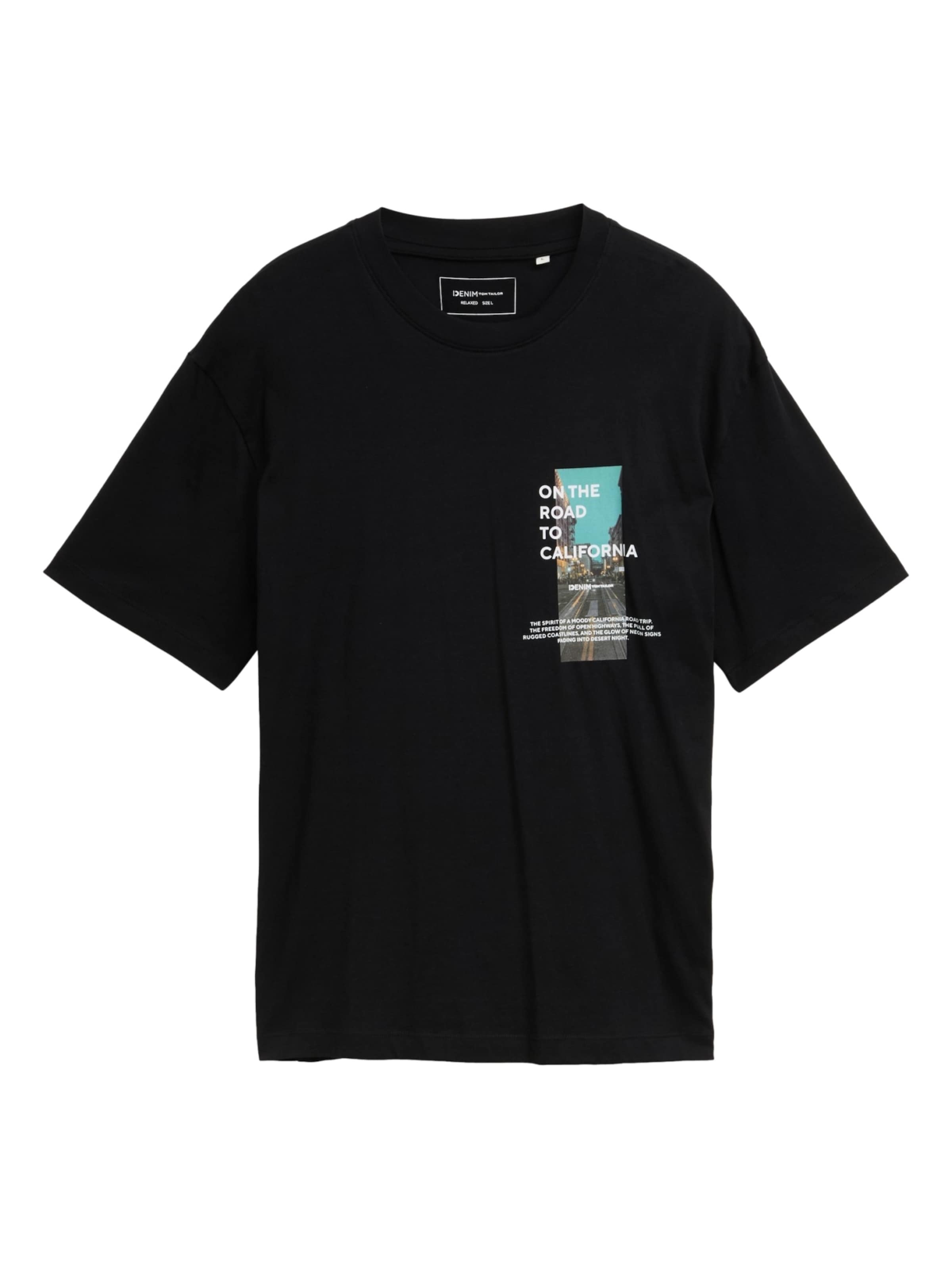 TOM TAILOR DENIM Shirt in Black: front