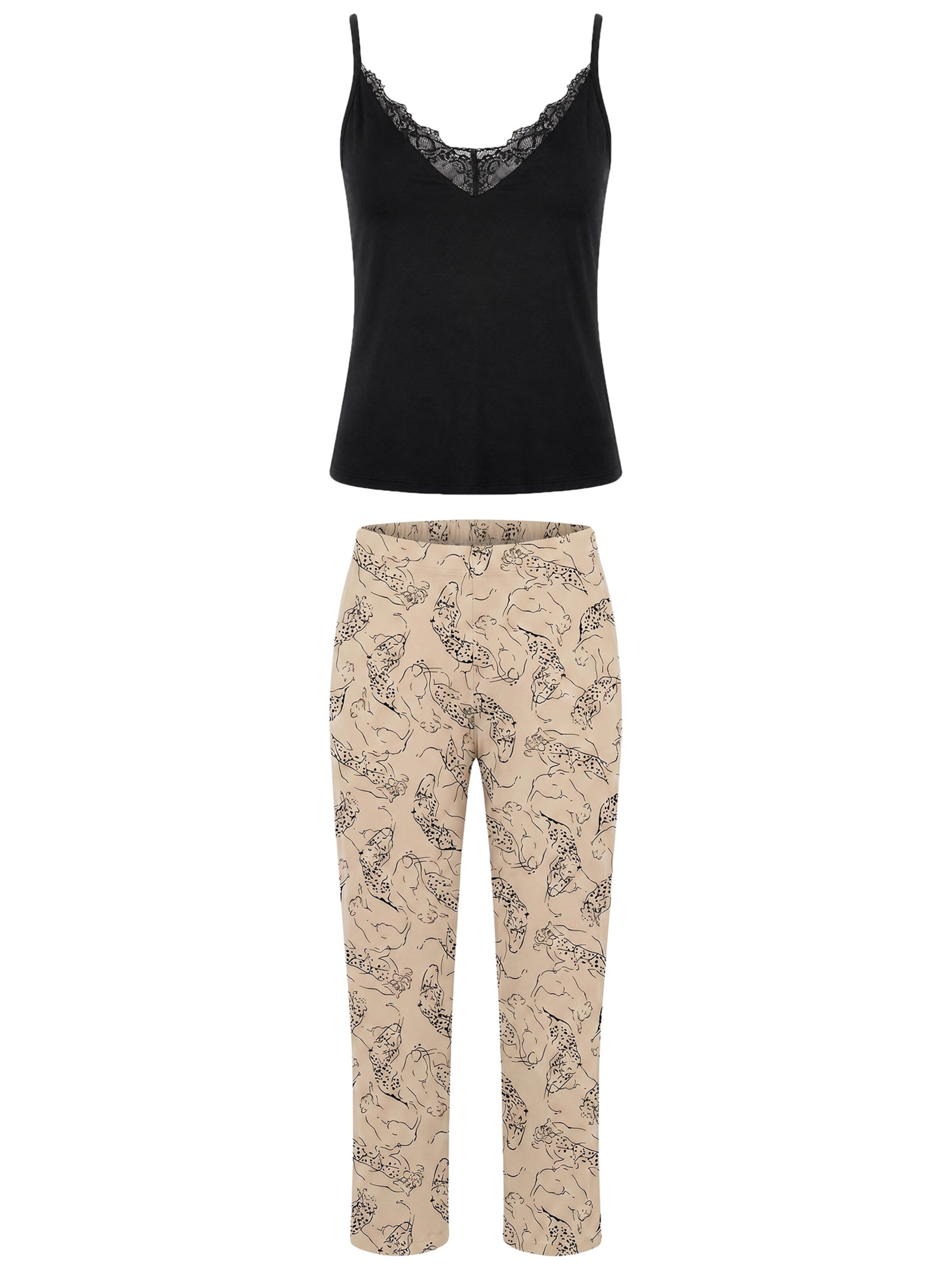 Vivisence Pajama '2070' in Beige: front
