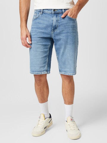 QS Regular Jeans 'John' in Blauw: voorkant