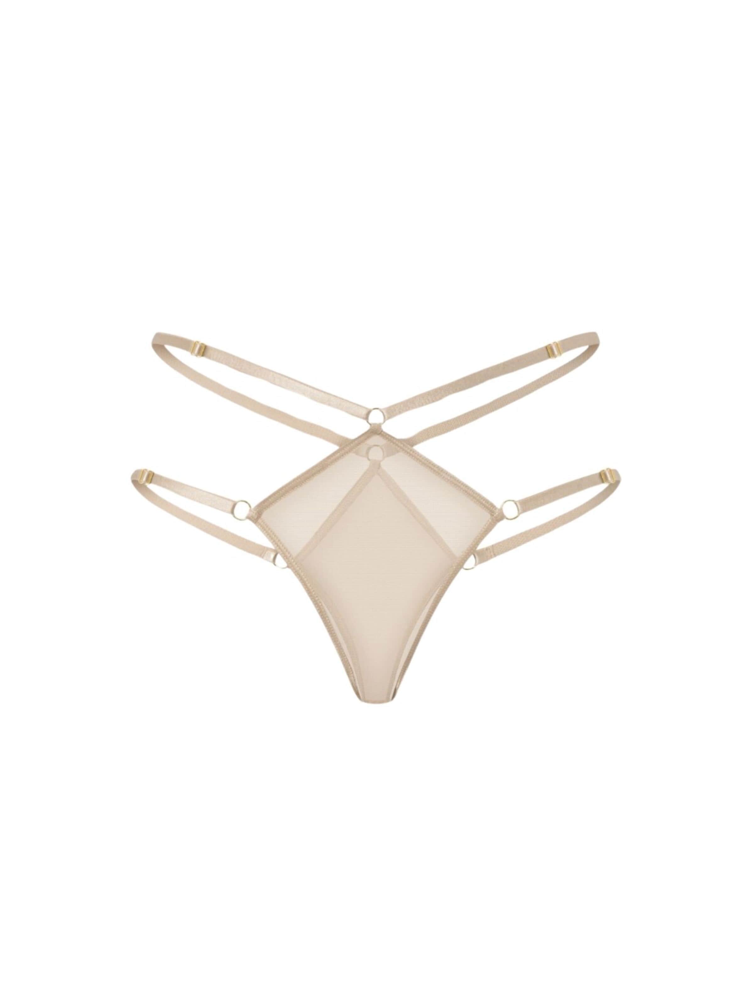 PROMEES Thong 'reina' in Beige: front