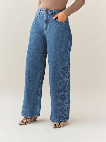 Wide Leg Jean Next en bleu : devant