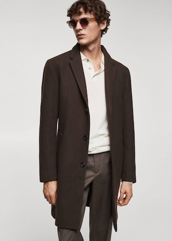 MANGO MAN Between-Seasons Coat 'Uriel' in Brown: front