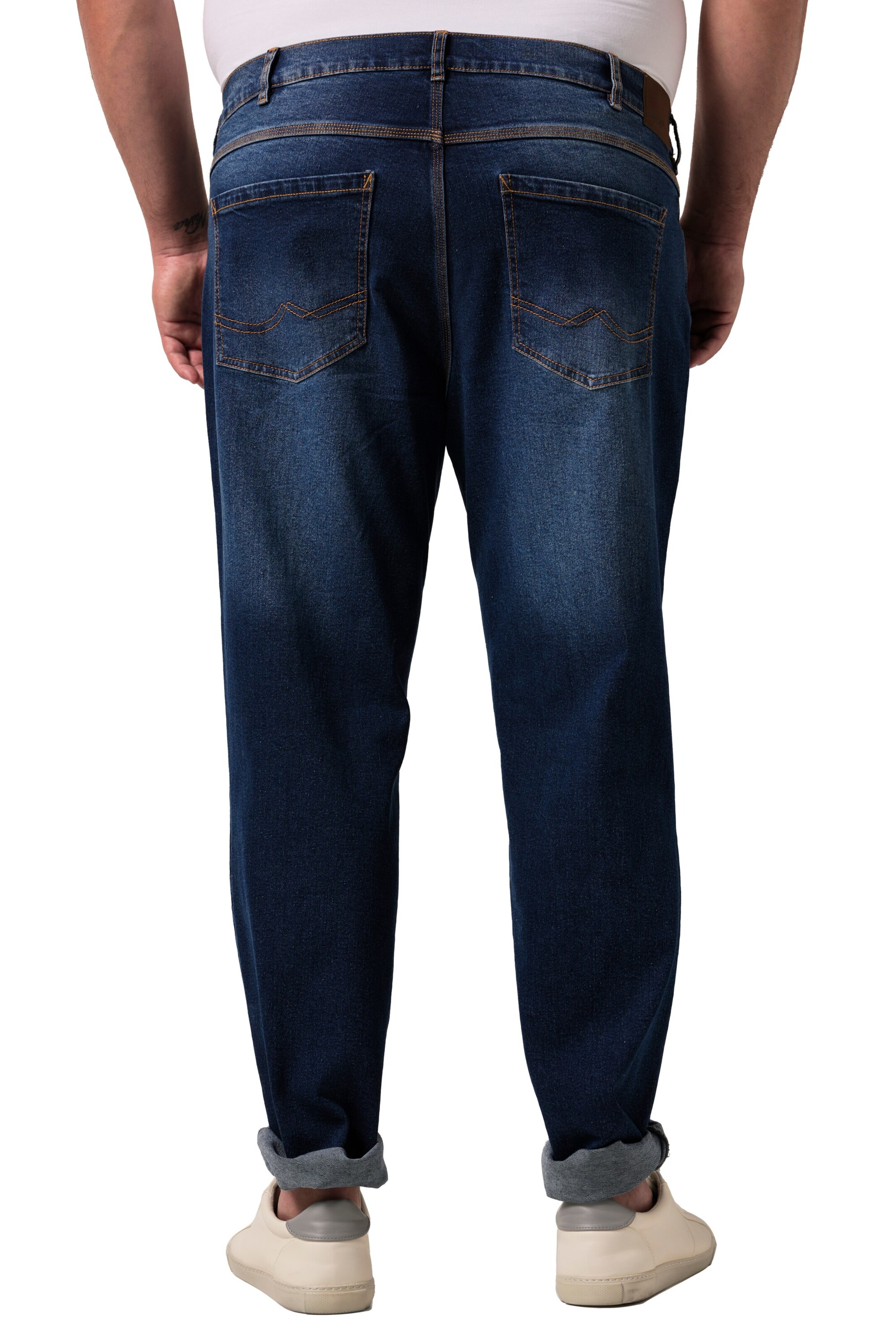 Men Plus Tapered Jeans in Blauw