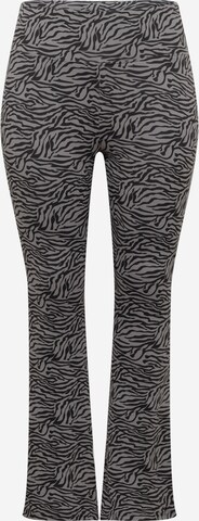 Urban Classics Flared Trousers in Black: front