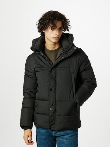 INDICODE JEANS Winter Jacket 'Jobo' in Black: front