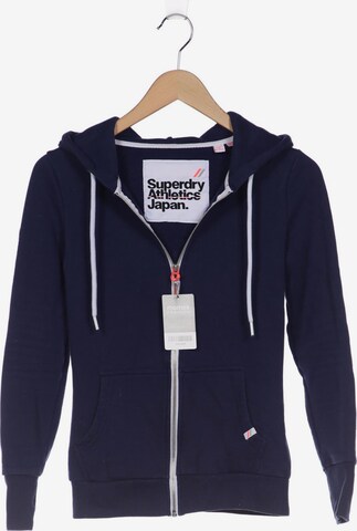 Superdry Sweatshirt & Zip-Up Hoodie in M in Blue: front