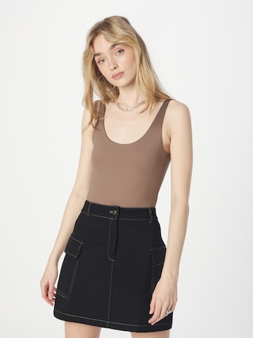 Abercrombie & Fitch Shirtbody in Braun: Vorderseite