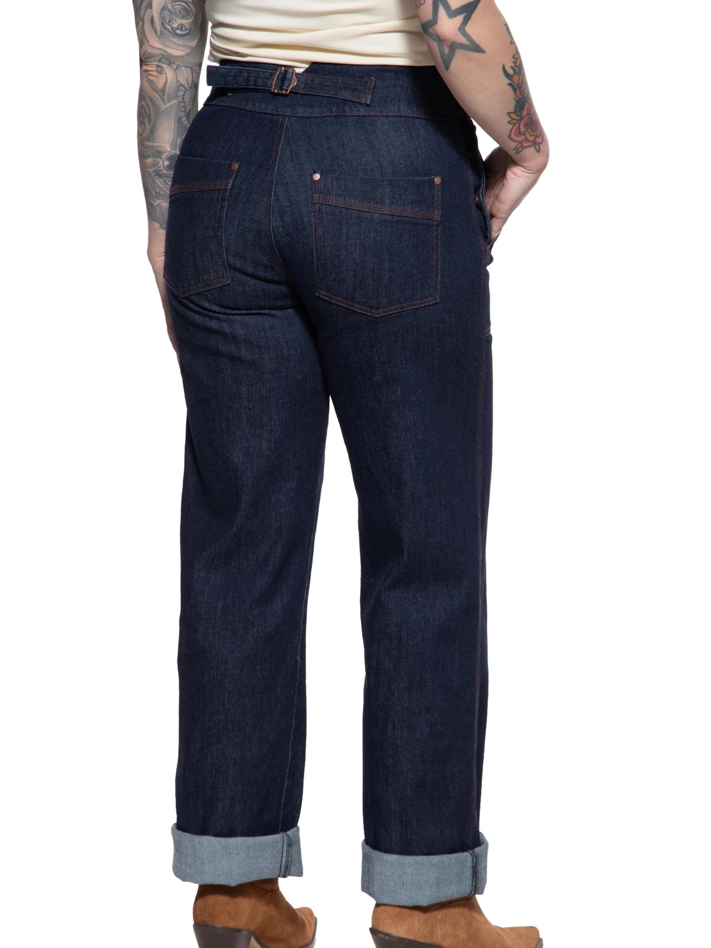 Queen Kerosin Regular Jeans 'Josie' in Blue