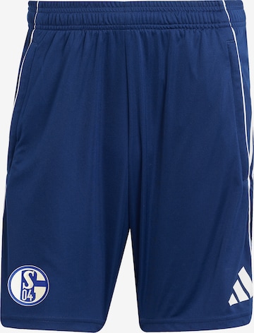 ADIDAS PERFORMANCEregular Sportske hlače 'FC Schalke 04' - plava boja: prednji dio