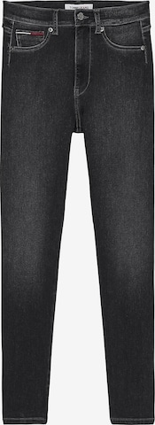 Tommy Jeans - Skinny Vaquero 'Sylvia' en negro: frente