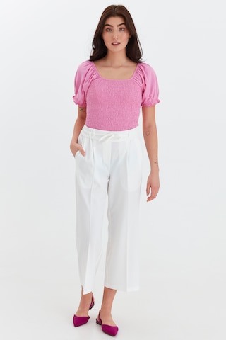 b.young Loose fit Pleated Pants in White