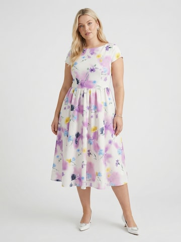 Guido Maria Kretschmer Curvy Платье 'Bridgerton' в Бежевый: спереди