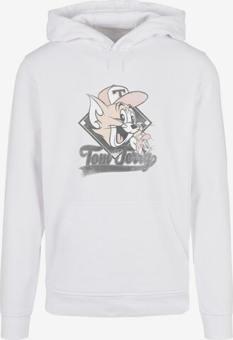 ABSOLUTE CULT Sweatshirt 'Tom and Jerry - Baseball Caps' in Weiß: predná strana