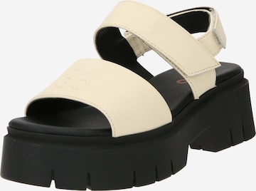 HUGO Red - Sandalias 'Kris' en blanco: frente