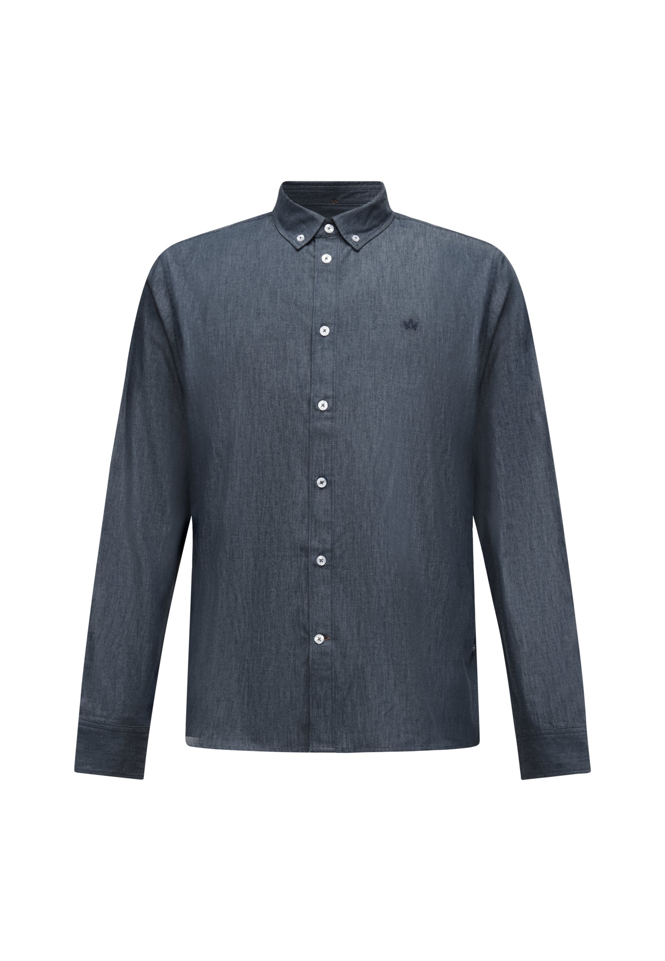 Coupe regular Chemise 'Mill' Kronstadt en bleu : devant