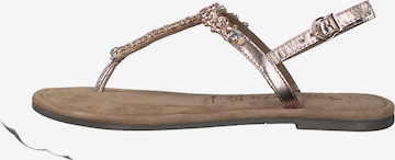 TAMARIS T-Bar Sandals in Gold