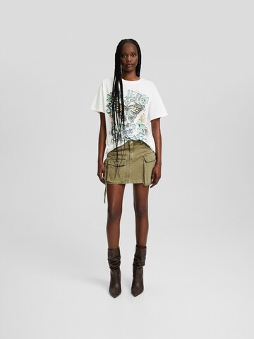 Bershka Tričko - Biela