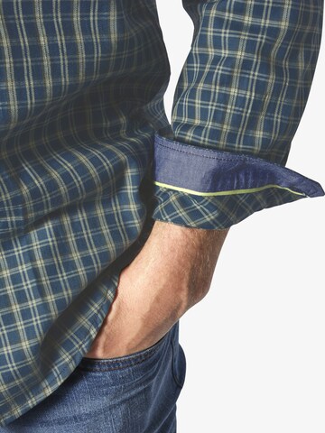 Jan Vanderstorm Comfort fit Button Up Shirt 'Pertavin' in Blue