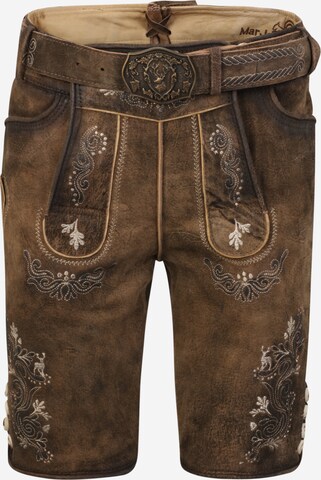 Regular Pantalon folklorique 'Andreas' MARJO en marron : devant