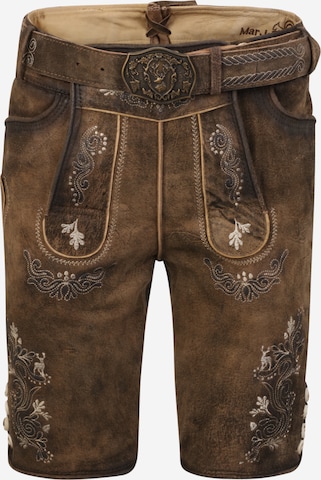 Regular Pantalon folklorique 'Andreas' MARJO en marron : devant