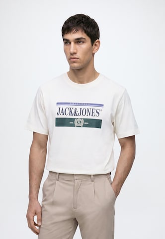 JACK & JONES Majica 'JORFREDERIKSBERG' | bela barva: sprednja stran