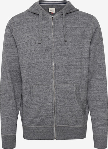 BLEND Kapuzensweatjacke 'VELNO' in Grau: predná strana