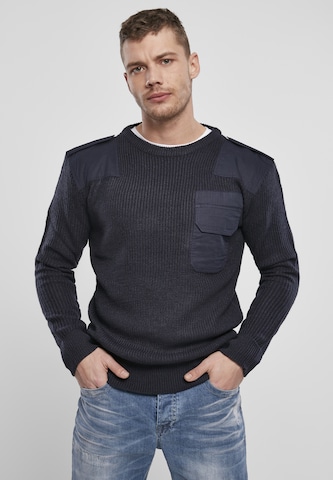 Brandit Sweater 'Military' in Blue: front