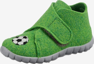 SUPERFIT - Pantufa 'Happy' em verde: frente