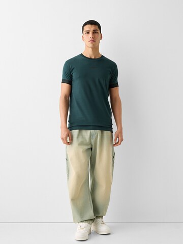 T-Shirt Bershka en vert