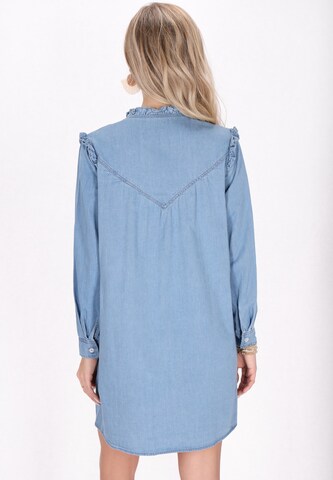 IZIA - Vestido camisero en azul