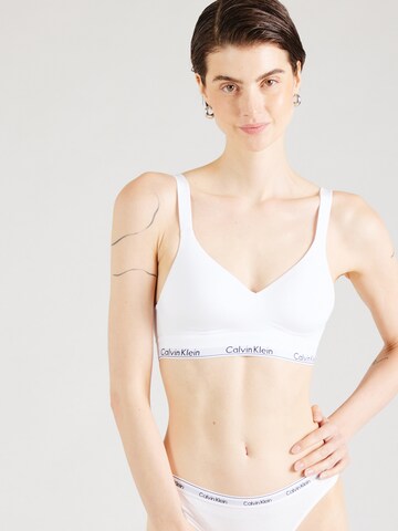 Calvin Klein Underwear Bralette Bra in White: front