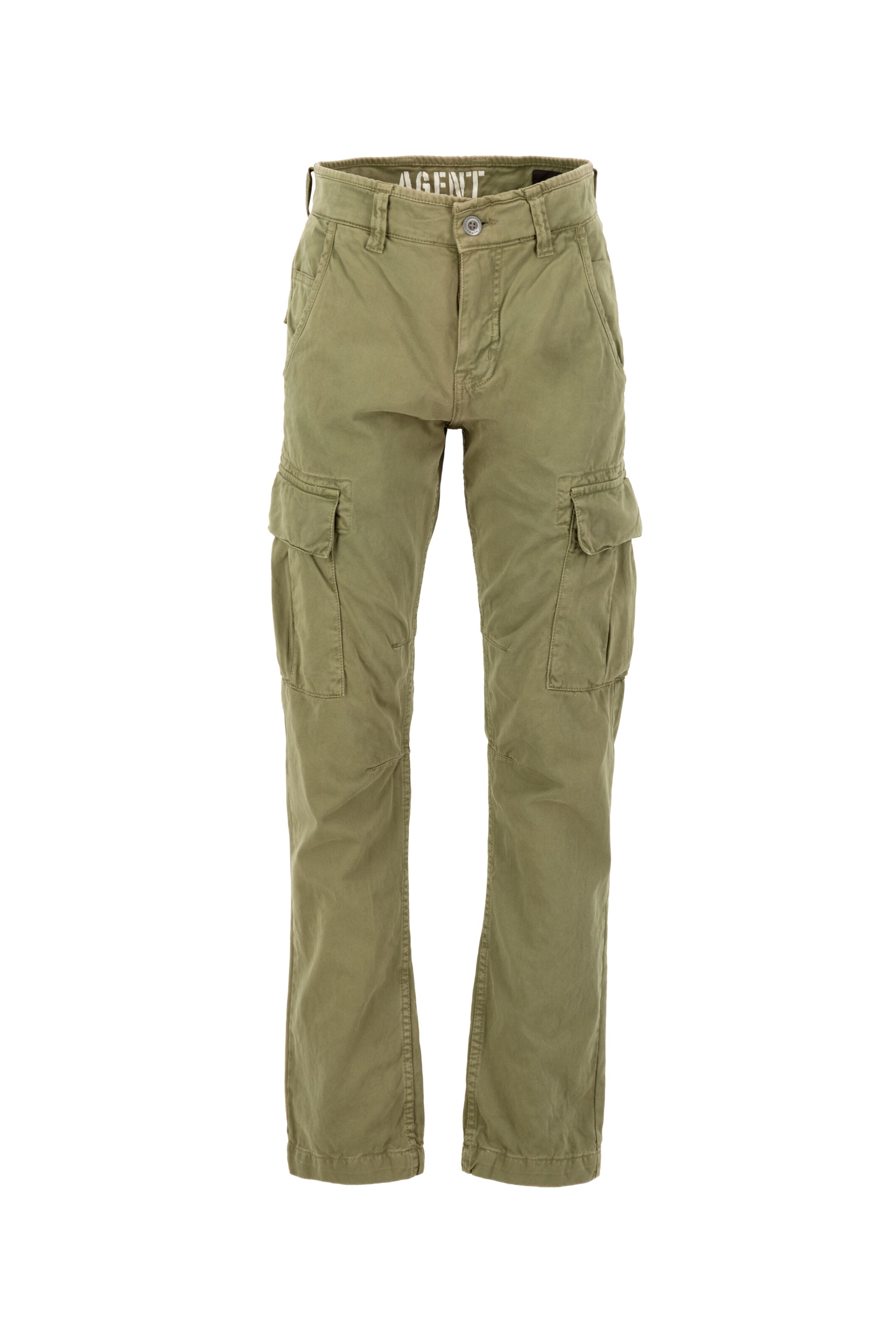 ALPHA INDUSTRIES Cargohose 'Agent' in Grün: Vorderseite